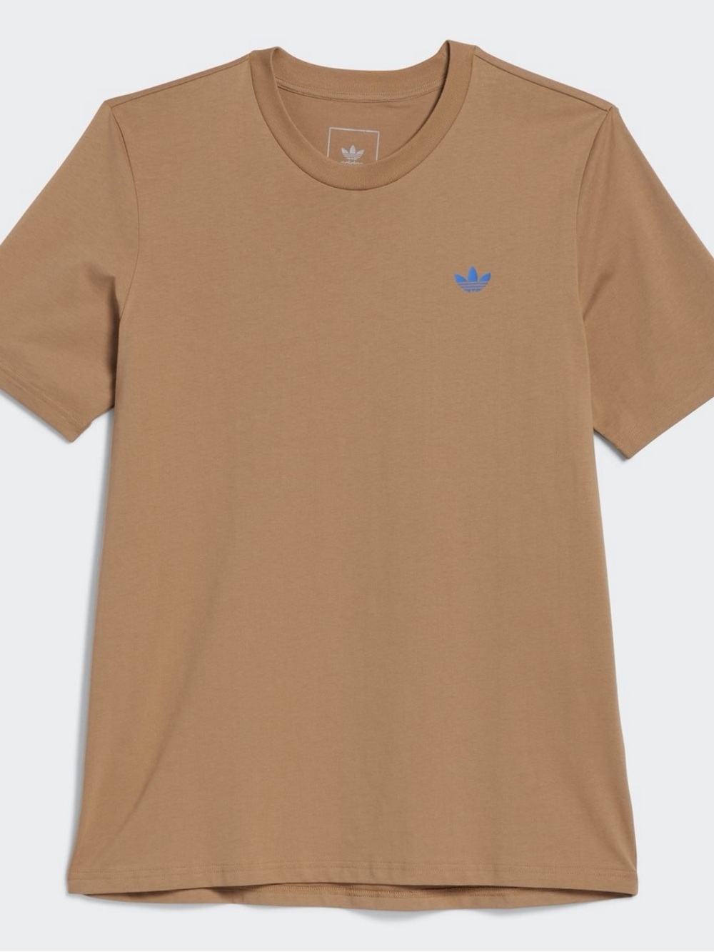 adidas Camel T-Shirt with Blue Trefoil